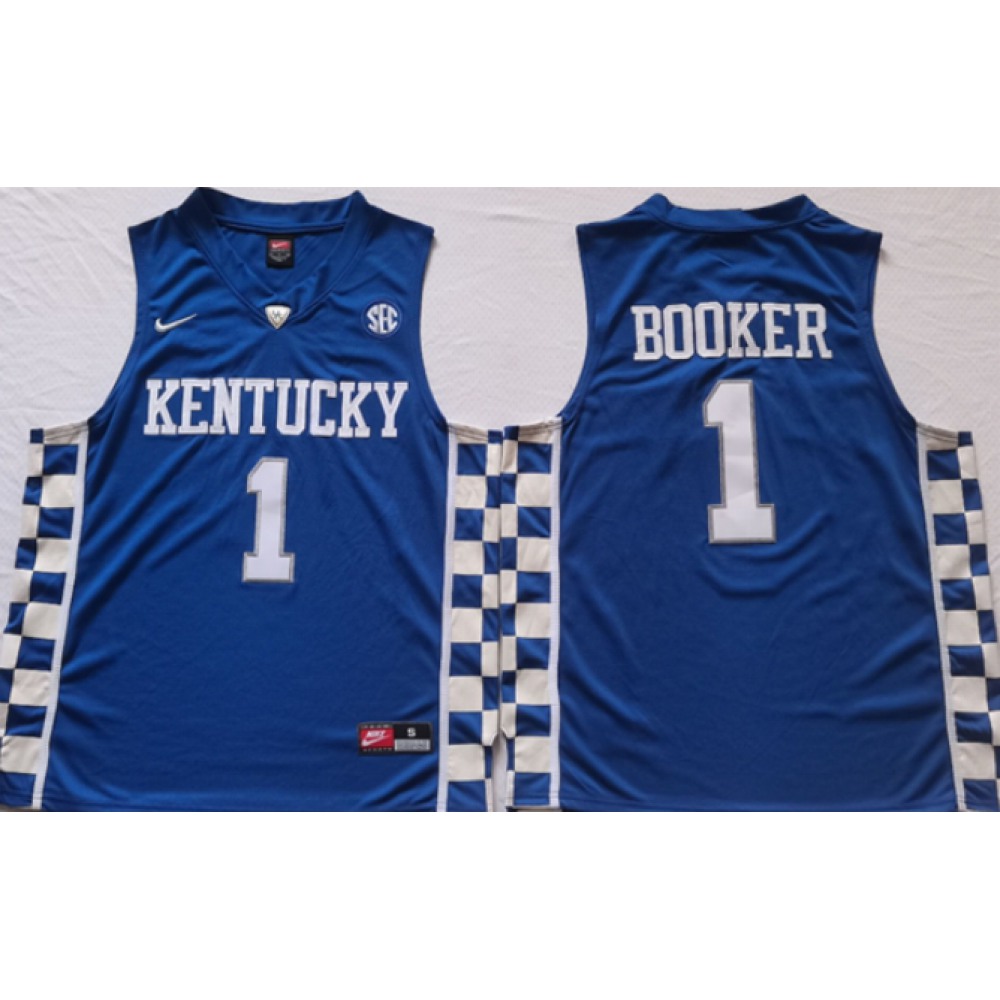 Youth Kentucky Wildcats Custom Blue Stitched Basketball Jersey 1