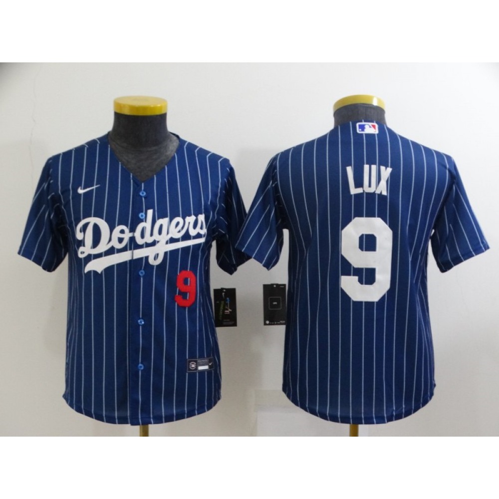 Youth Los Angeles Dodgers #9 Gavin Lux Blue Stitched Jersey 1