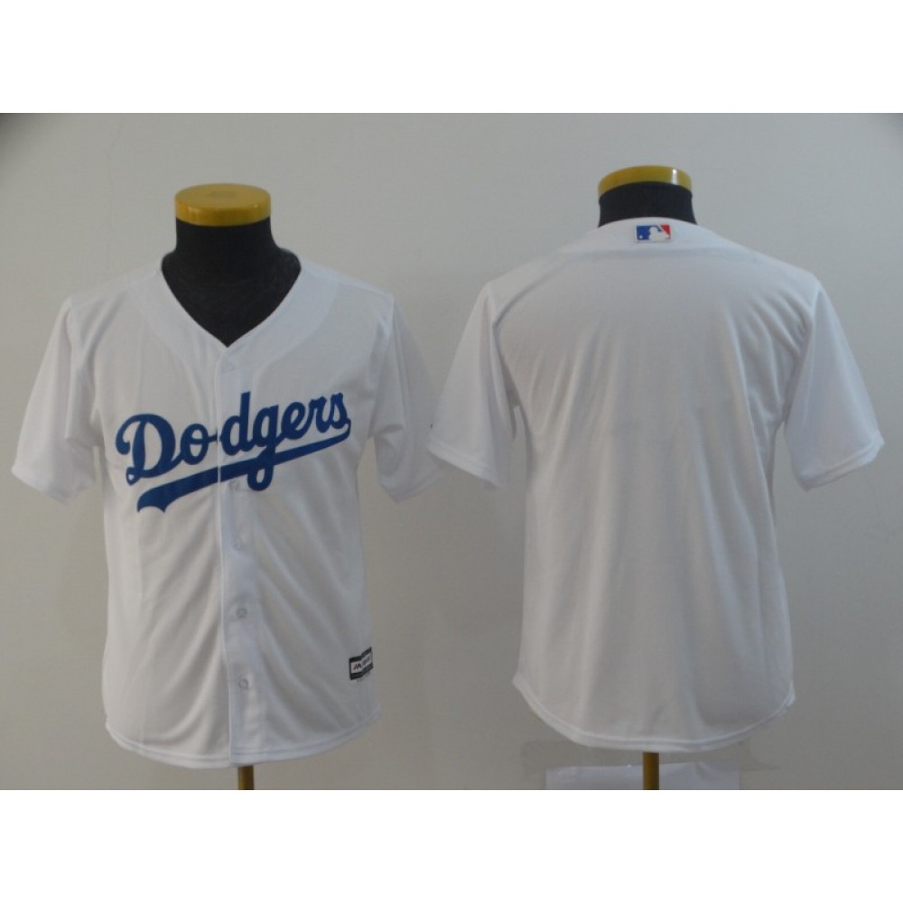 Youth Los Angeles Dodgers White Cool Base Stitched MLB Jersey 1