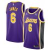 Youth Los Angeles Lakers #6 LeBron James Purple 75th Anniversary City Edition Stitched Basketball Jersey