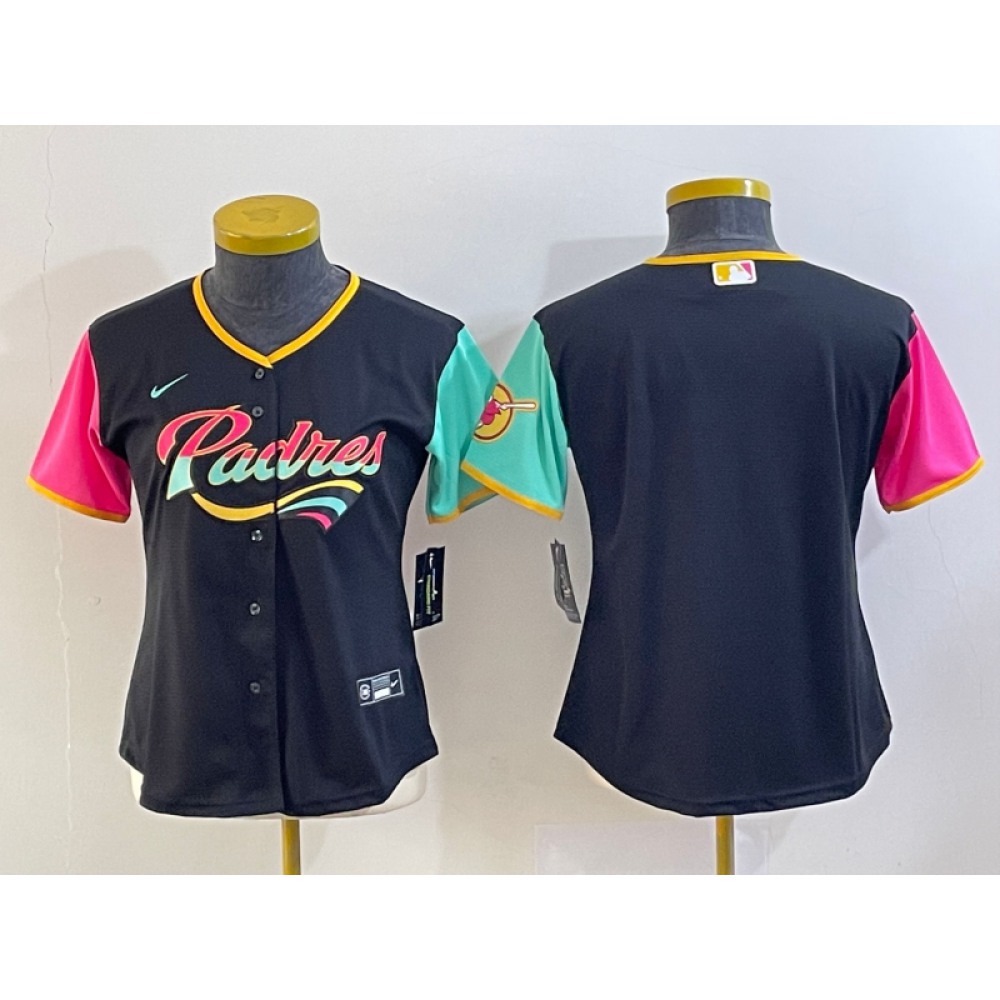 Youth San Diego Padres Blank Black City Connect Stitched Baseball Jersey 1