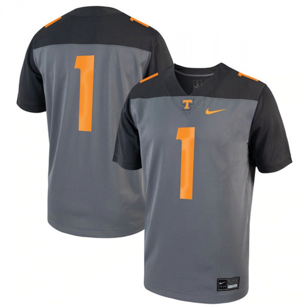 Youth Tennessee Volunteers #1 Jalen Hurd Gray Stitched Football Jersey 1