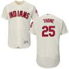 indians #25 Jim Thome Cream Flexbase Authentic Collection Stitched MLB Jersey