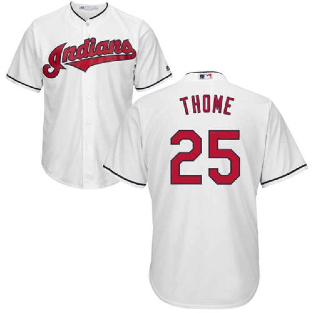 indians #25 Jim Thome White New Cool Base Stitched MLB Jersey 1