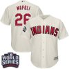 indians #26 Mike Napoli Cream Alternate 2016 World Series Bound Stitched Youth MLB Jersey