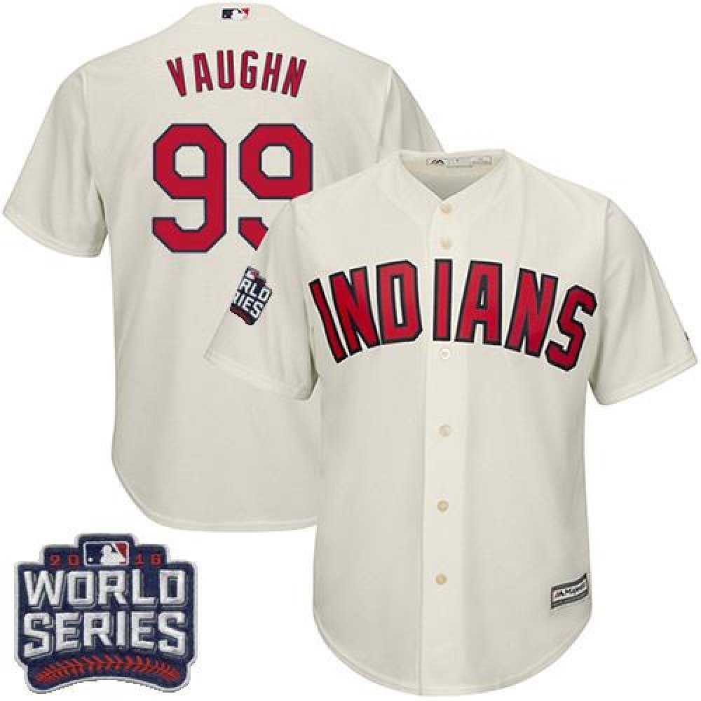 indians #99 Ricky Vaughn Cream Alternate 2016 World Series Bound Stitched Youth MLB Jersey 1