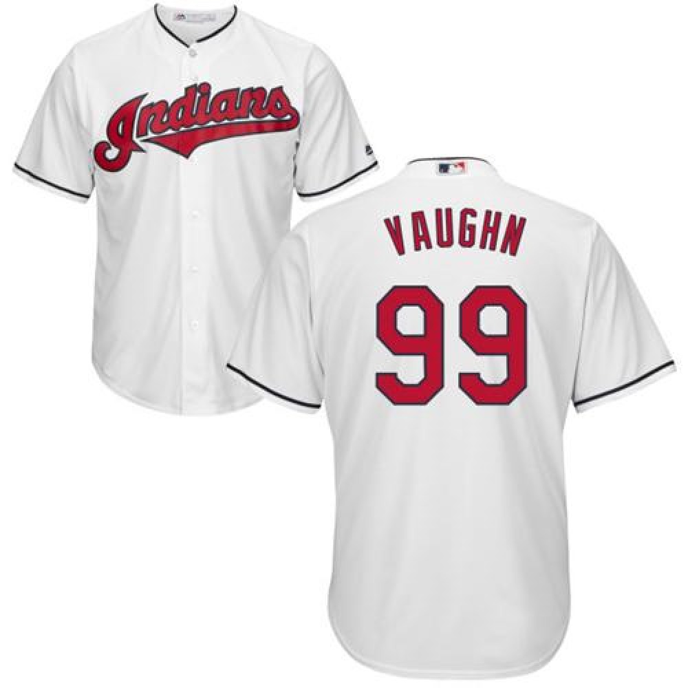 indians #99 Ricky Vaughn White Home Stitched Youth MLB Jersey 1
